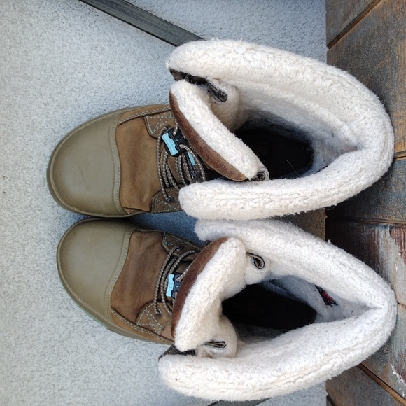 Keen Leather Boots Sheepskin Wool Lined, Mountain Backcountry Winter Snow - Picture 7 of 13
